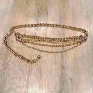 Vintage multi chain belly Chain gold rope belt